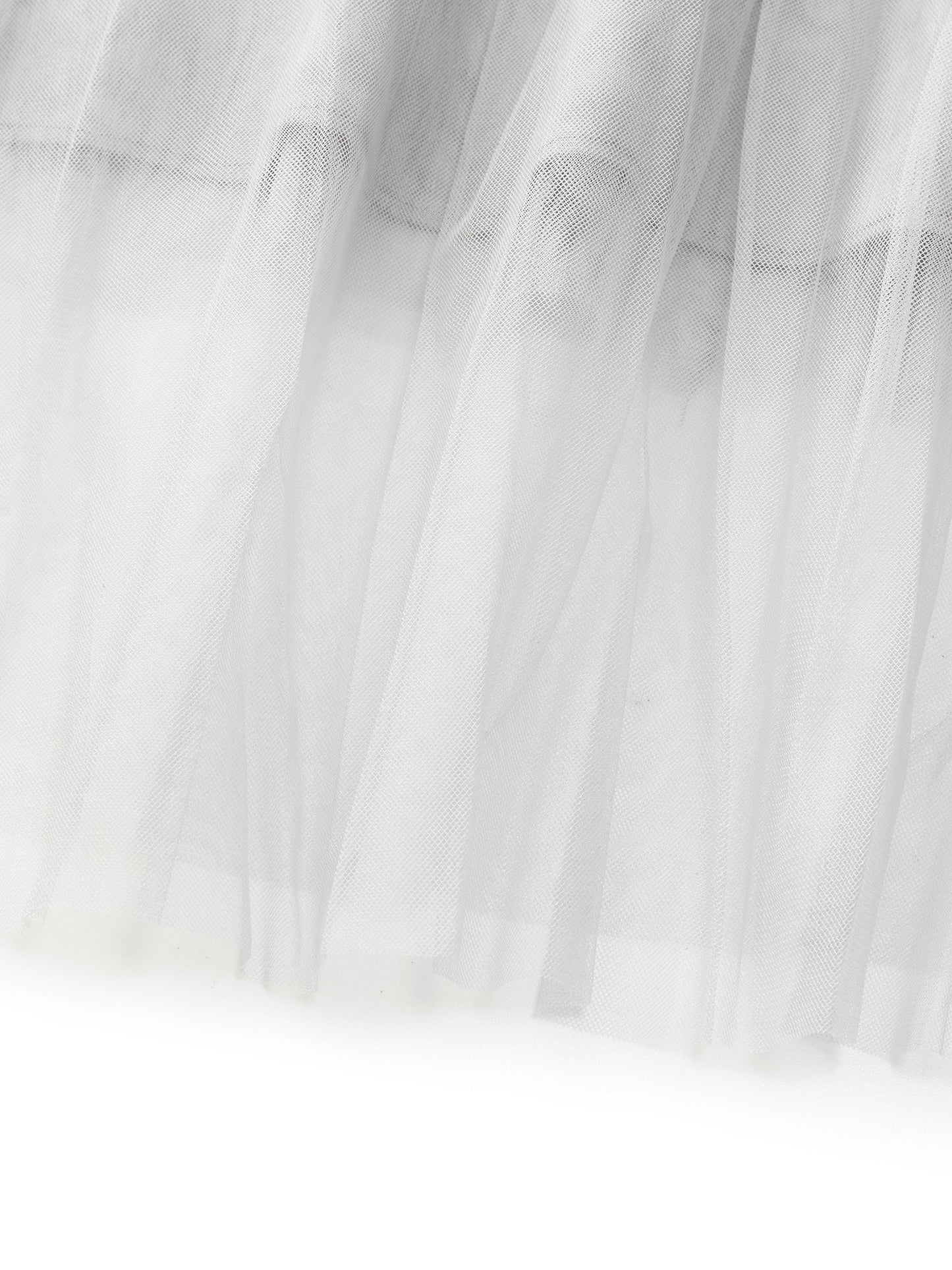 Elastic Waist A-Line Pleated Women Mesh Skirt