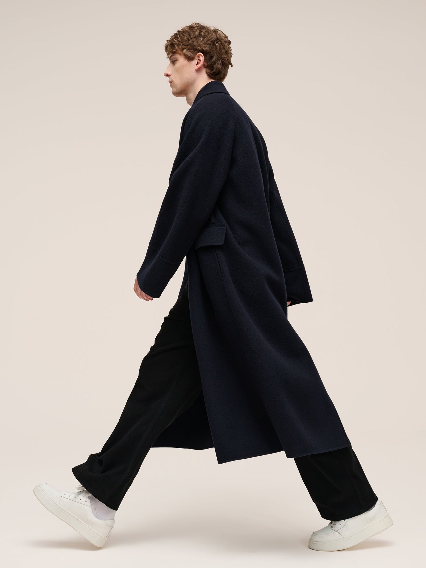 100% Wool Unisex Wrap Overcoat