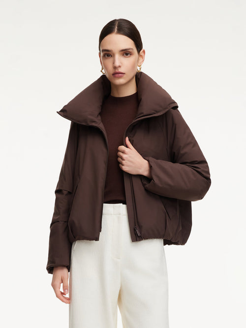 Cocoon Lightweight Convertible Collar Goose Down Parka