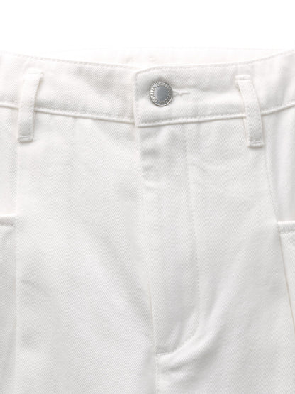 Denim Women High-Waisted Wide Leg Jeans With Leather Belt