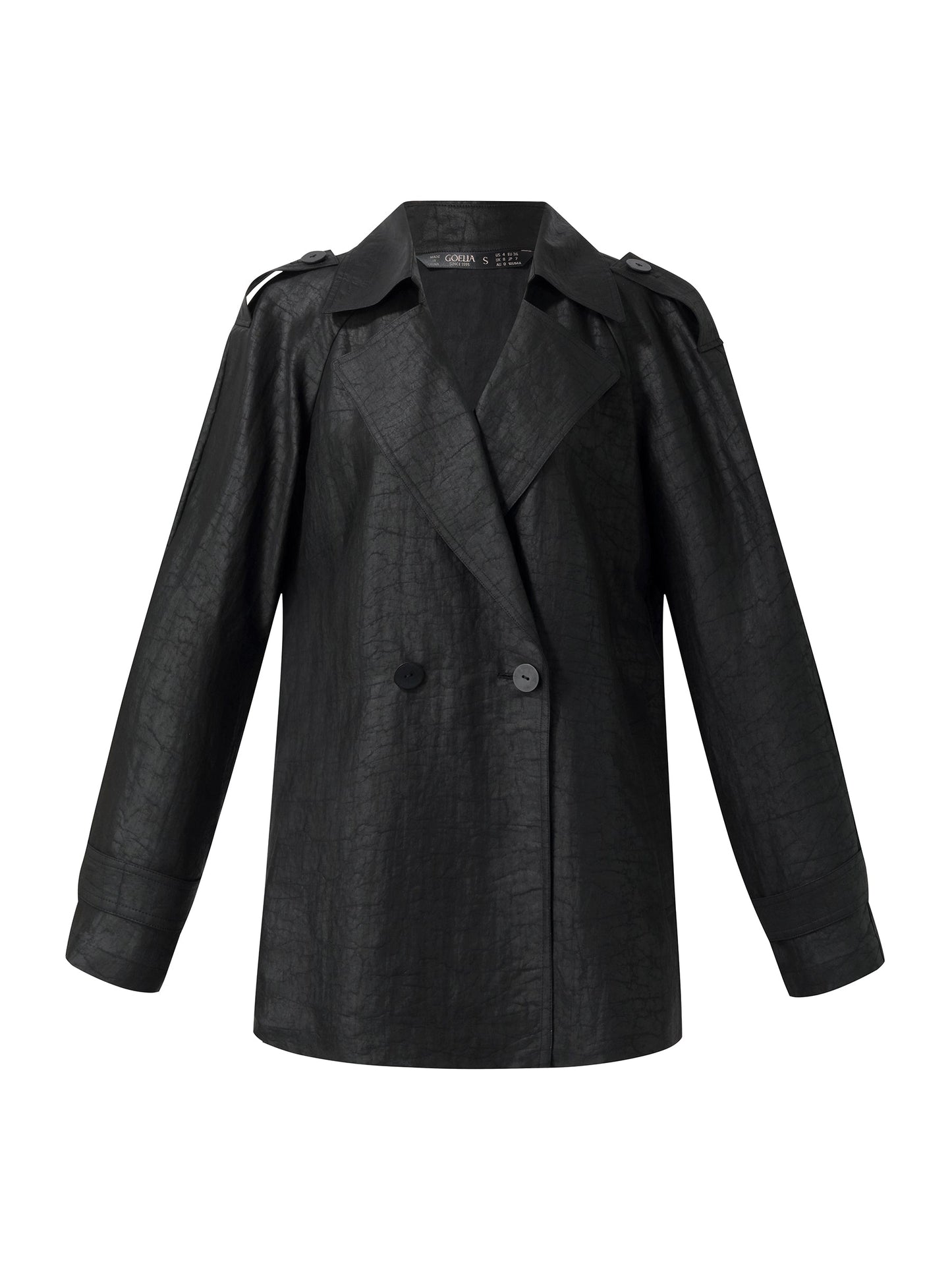 18MM Gambiered Canton Gauze Women Trench Coat