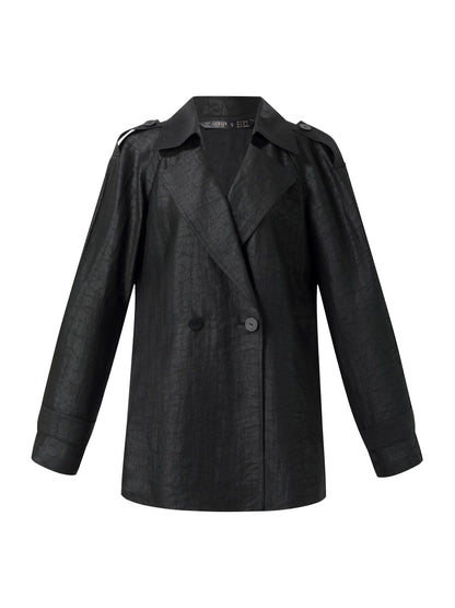 18MM Gambiered Canton Gauze Women Trench Coat