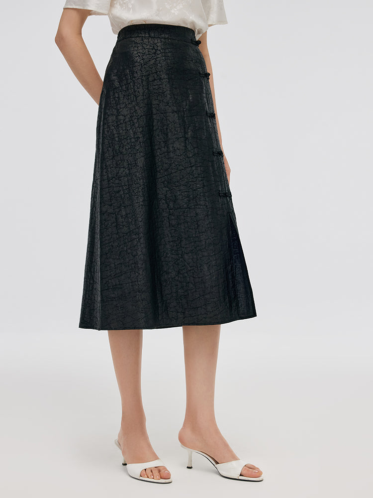 18 Momme Xiang Yun Silk Women Midi Skirt
