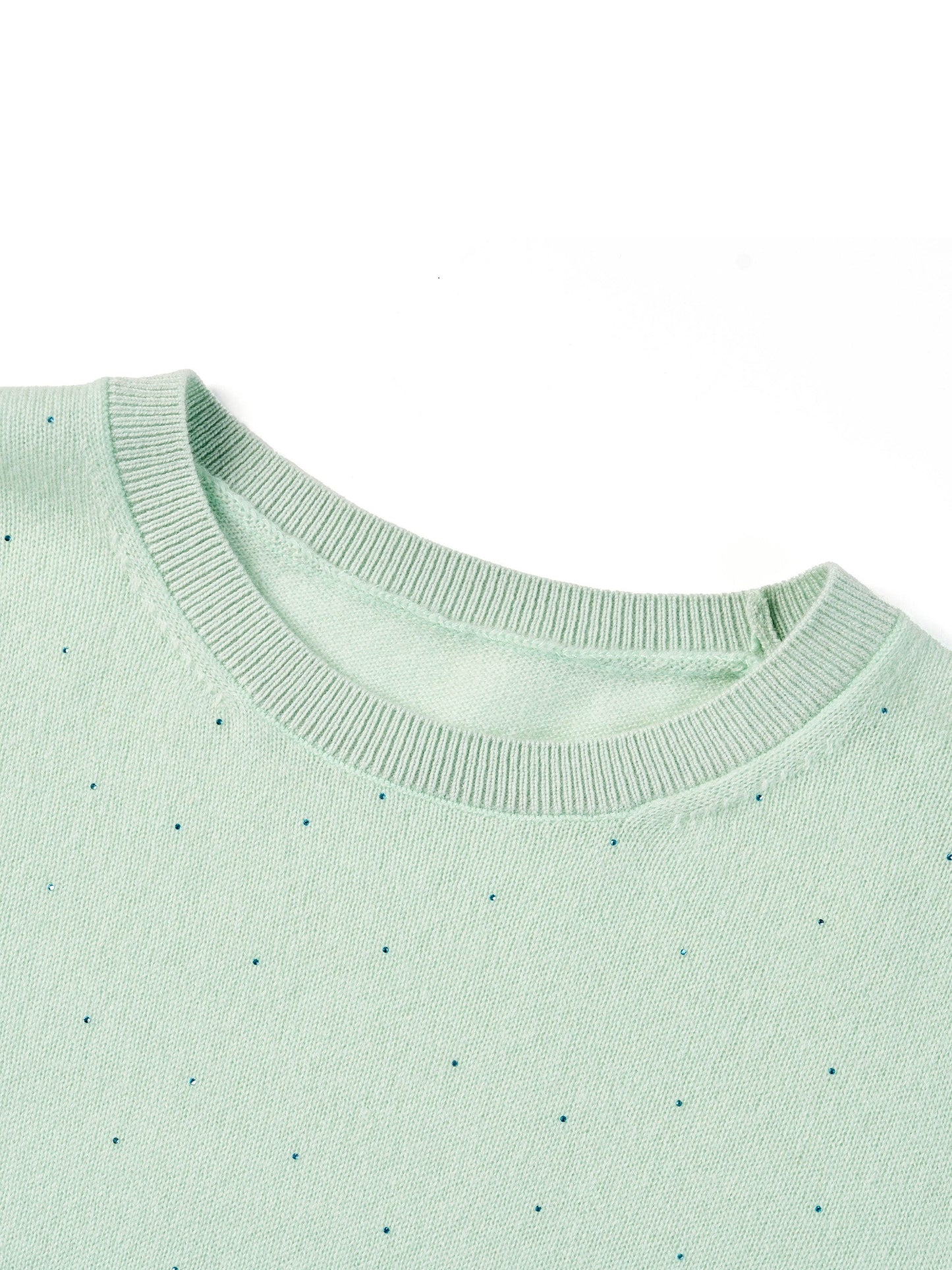 [Preview] 100% Cashmere Beaded Sequins Women Sweater