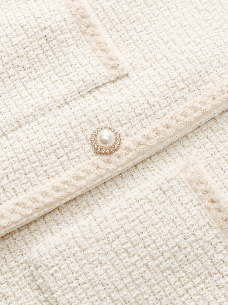 Tweed Boxy Women Crop Jacket