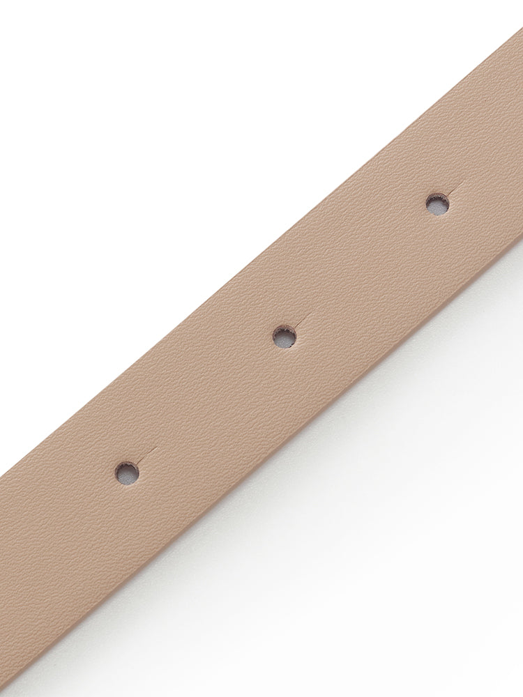 Light Camel Women Leather Belt
