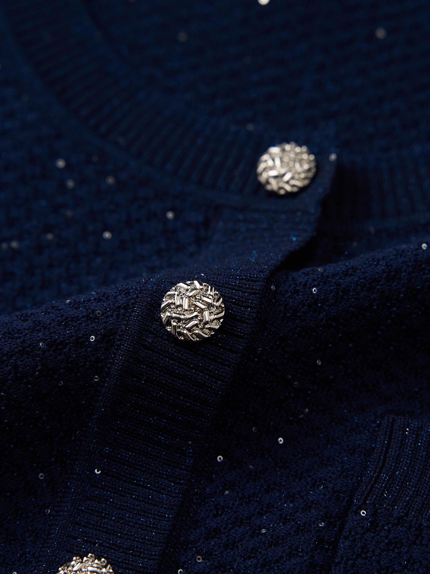 Lyocell Blend Sequins Women Cardigan