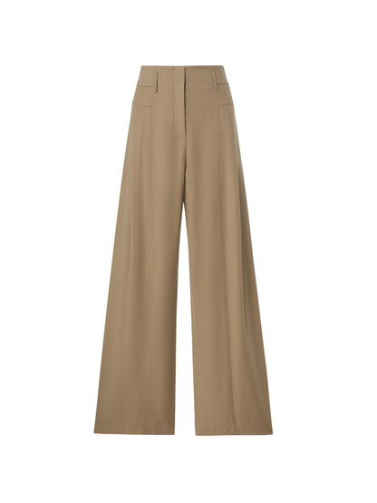Cashmere Wool Blend Women Wide Leg Pants