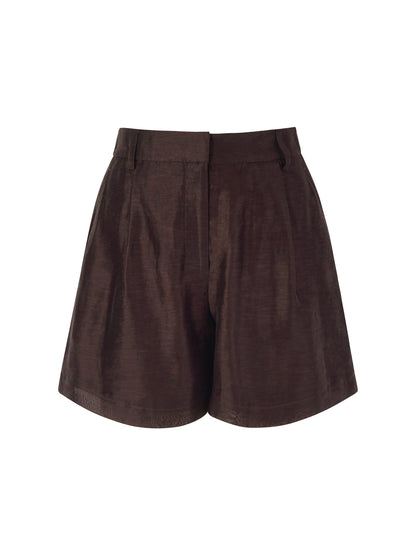 Tencel Linen Blend Women A-Line Shorts