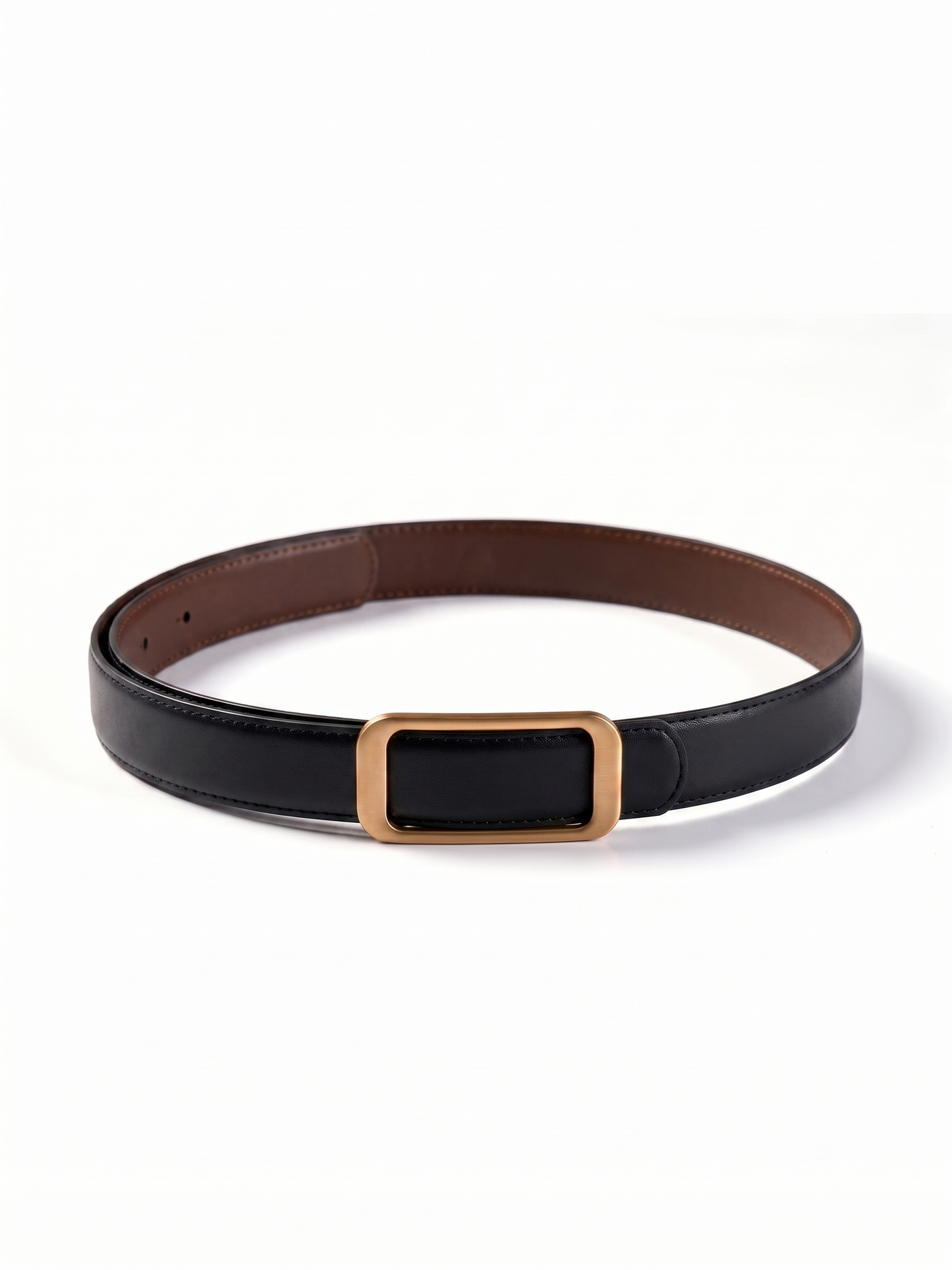 Minimalist Reversible Women Leather Belt