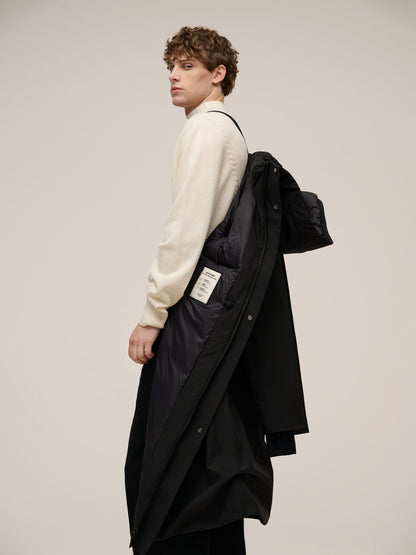 Hooded Unisex Goose Down Trench Coat