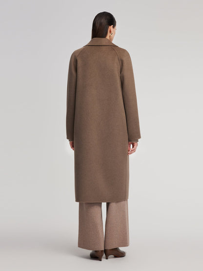 Cashmere Wool Blend H-Line Women Overcoat