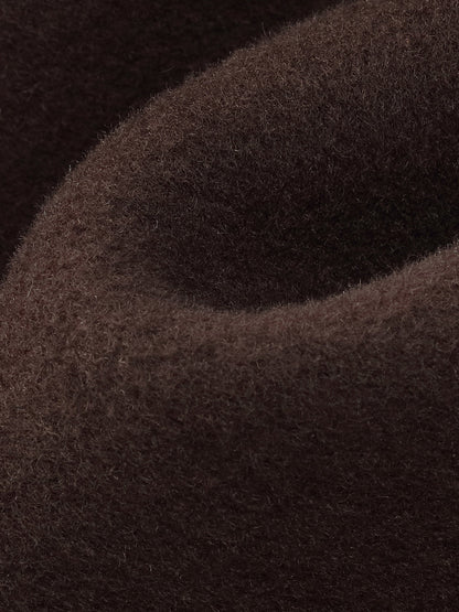 Cashmere Wool Blend Double-Faced Unisex Wrap Overcoat