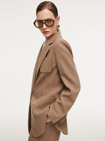 Washable Wool Cashmere Blend Women Blazer