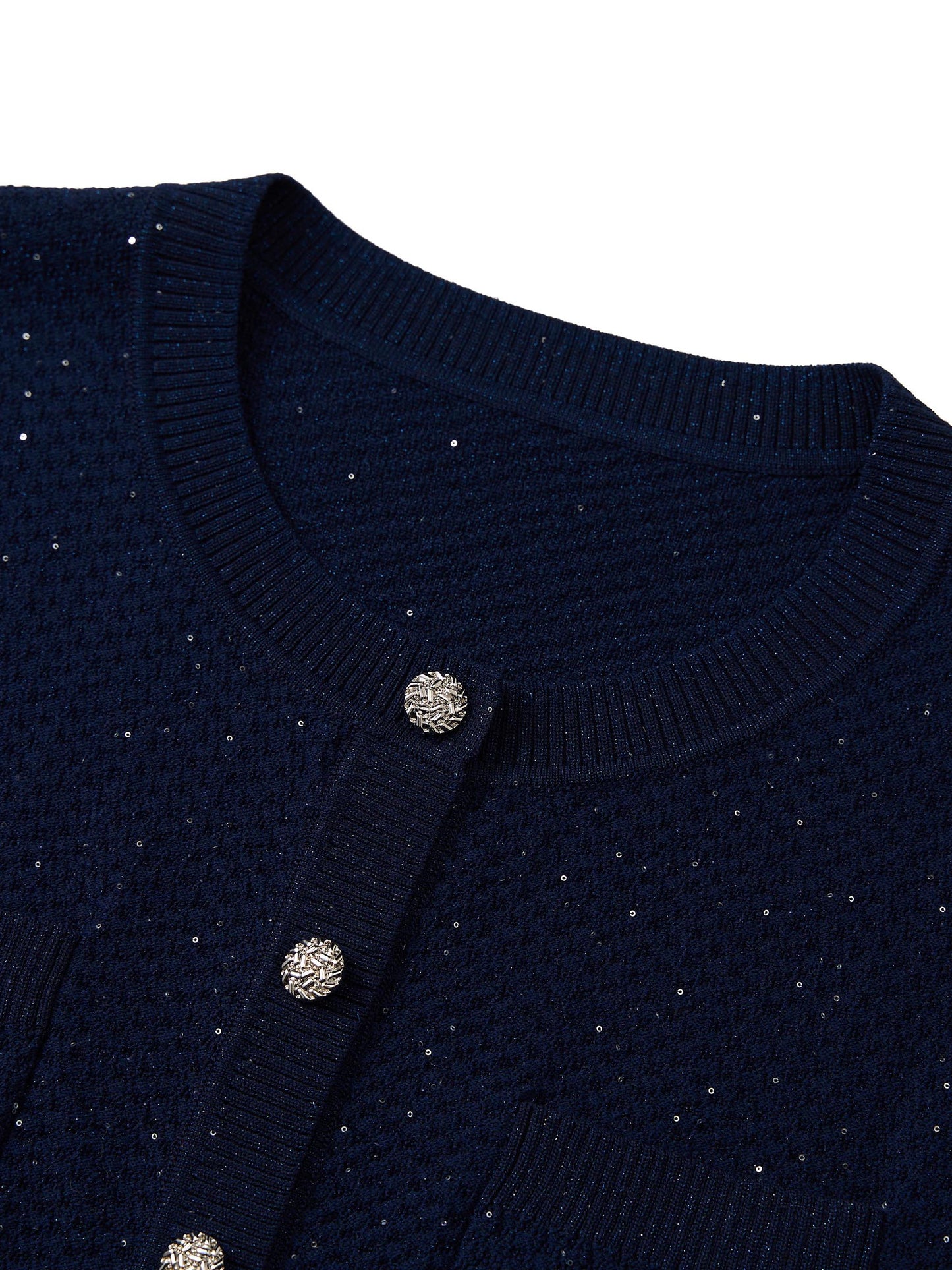 Lyocell Blend Sequins Women Cardigan
