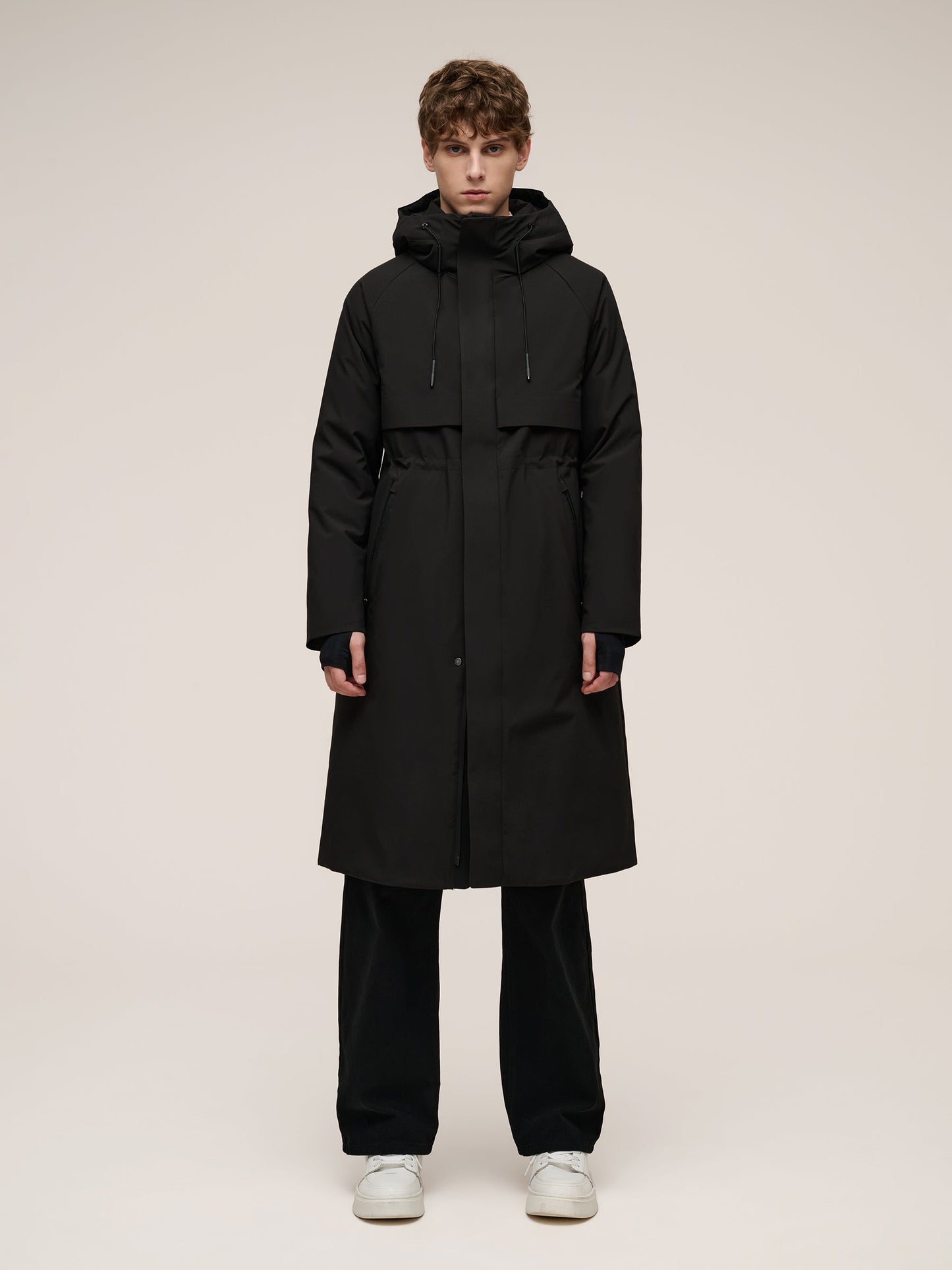Hooded Unisex Goose Down Trench Coat