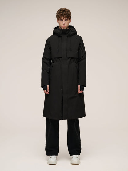 Hooded Unisex Goose Down Trench Coat