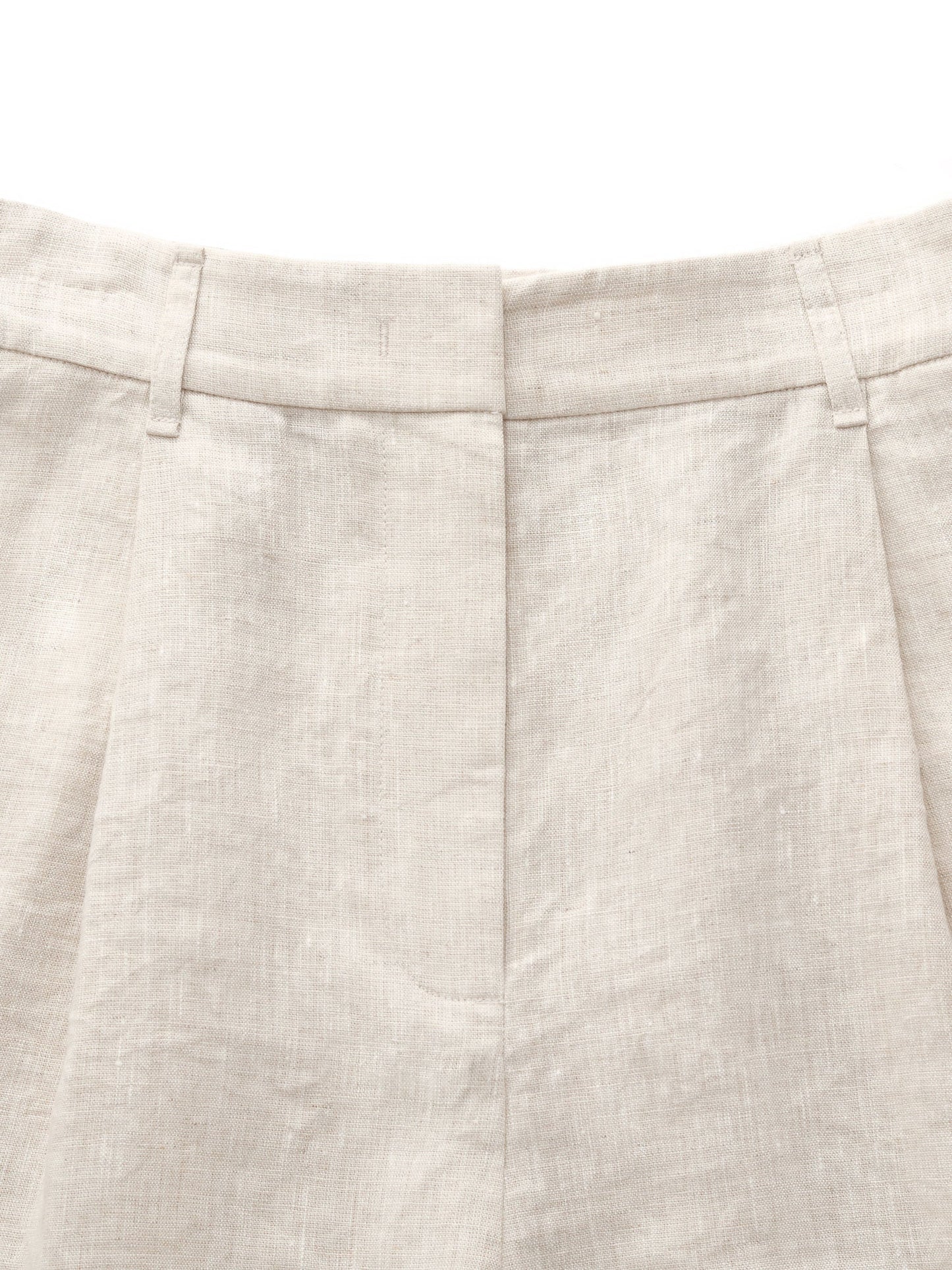 100% Linen Women Pocket Shorts