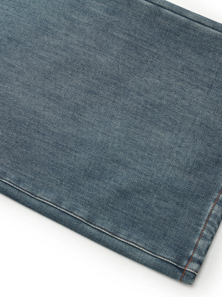 Wide Leg Women Fleece Lined Jeans