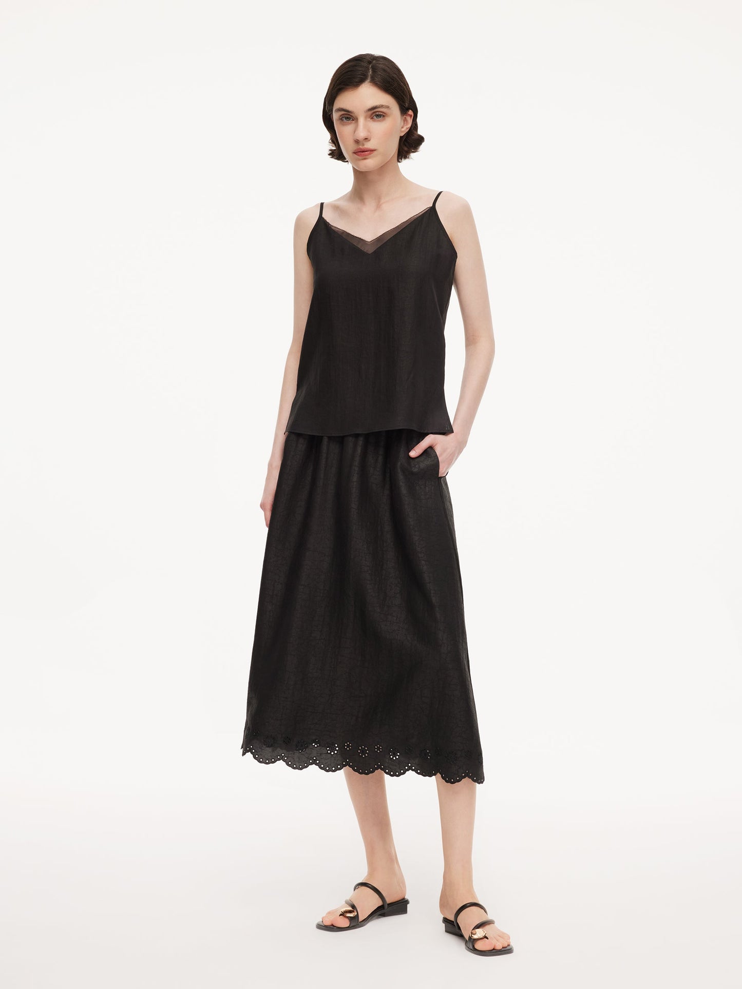 12MM Gambiered Canton Gauze Women Camisole