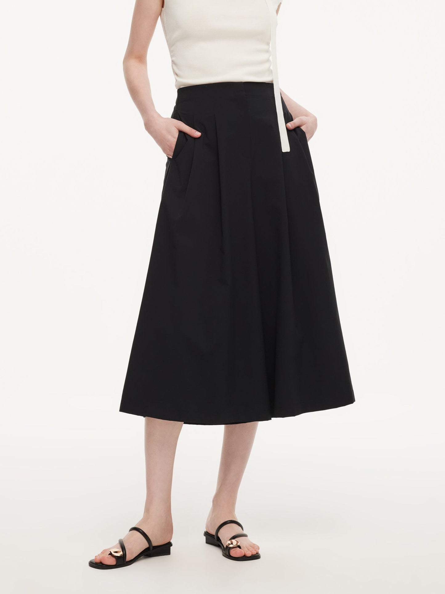 A-Line Elastic Back Waist Women Culottes