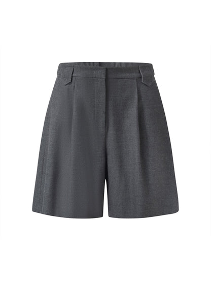 Wool Blend Women A-Line Shorts