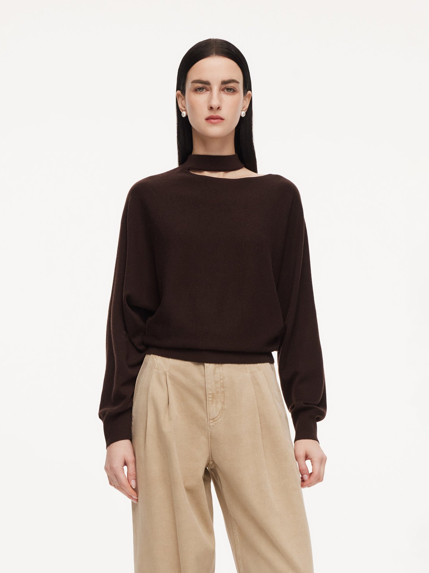 100% Wool Cut Out Women Sweater