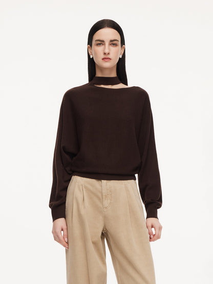 100% Wool Cut Out Women Sweater