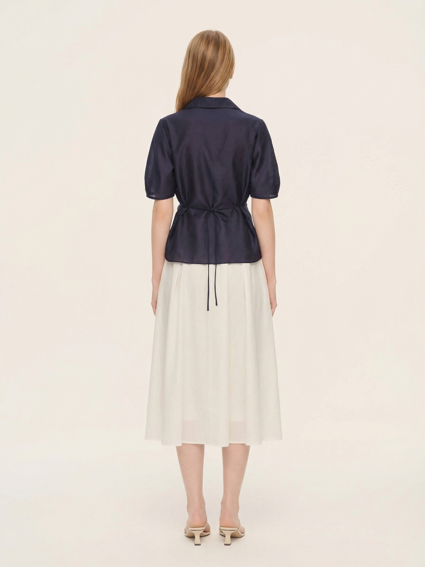 Tencel Blend Twist Front Women Blouse