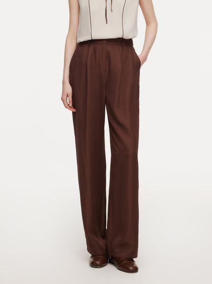 Tencel Acetate Linen Blend Women Pants