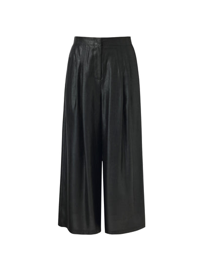 16MM Xiang Yun Silk Women Wide Leg Ankle Length Pants