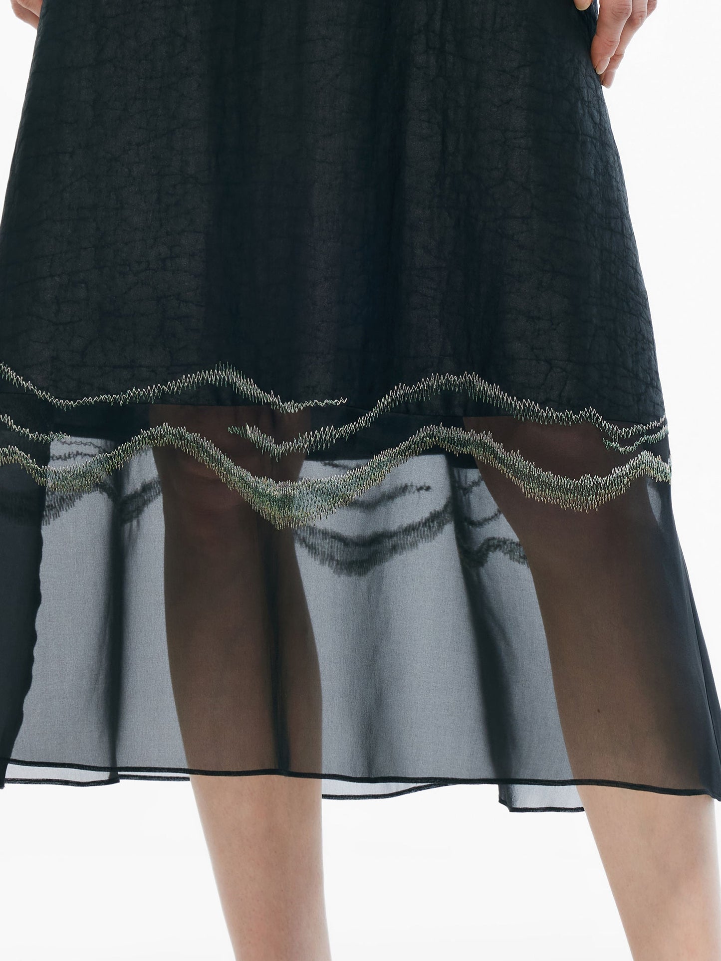 18MM Xiang Yun Silk Women Embroidered Skirt
