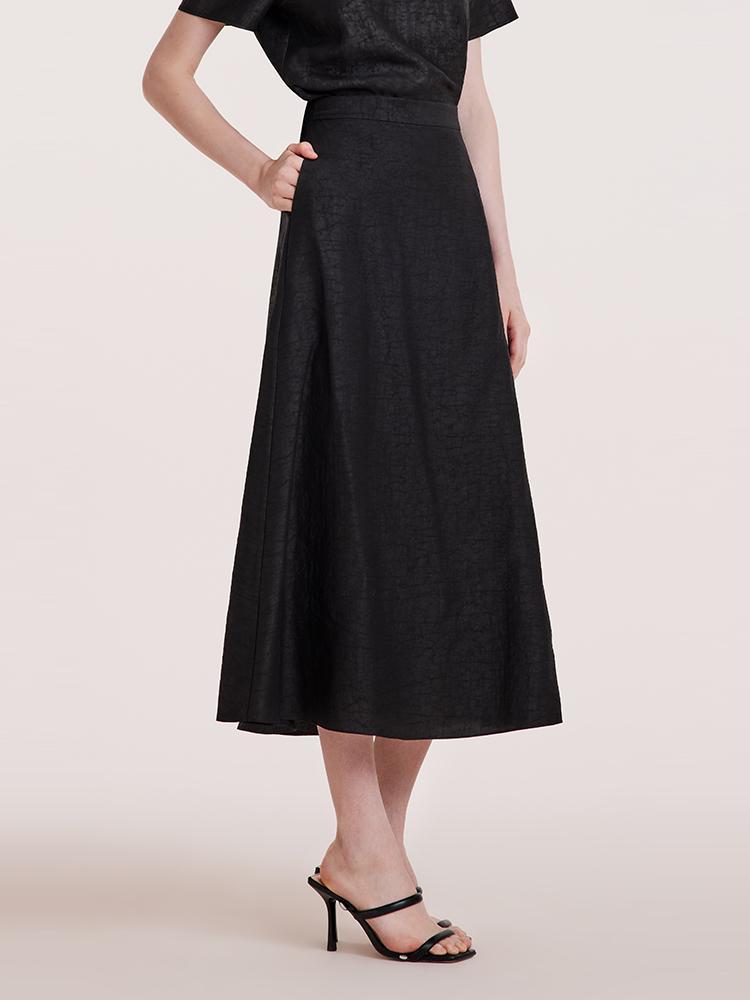 Xiang Yun Silk A-line Waisted Women Skirt