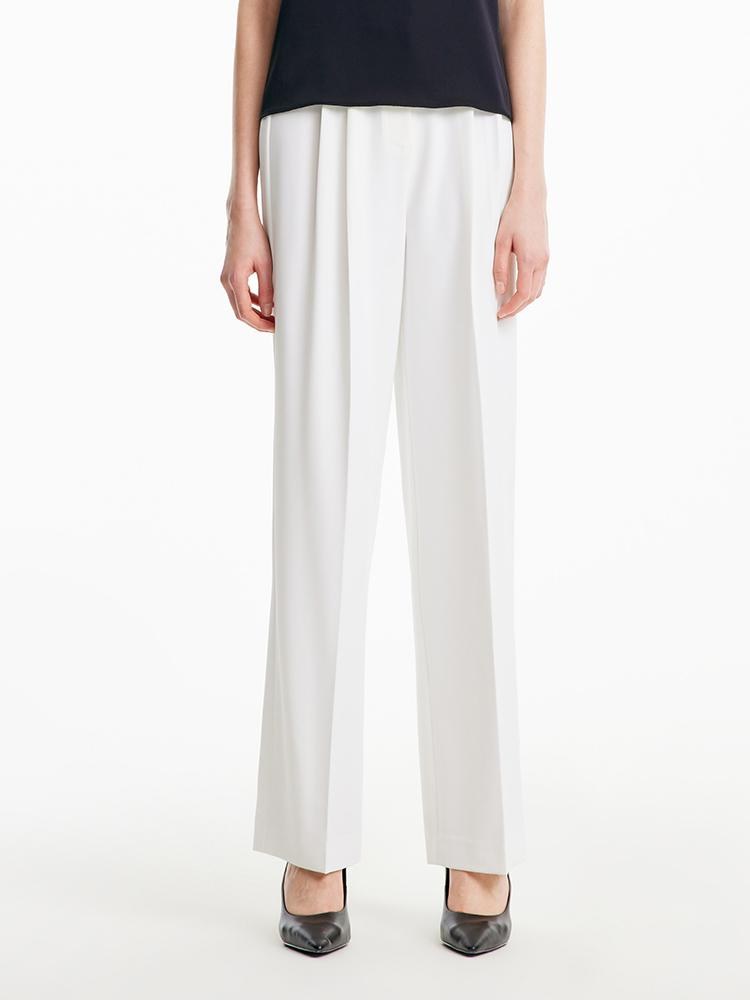 White Wide Leg Suit Pants
