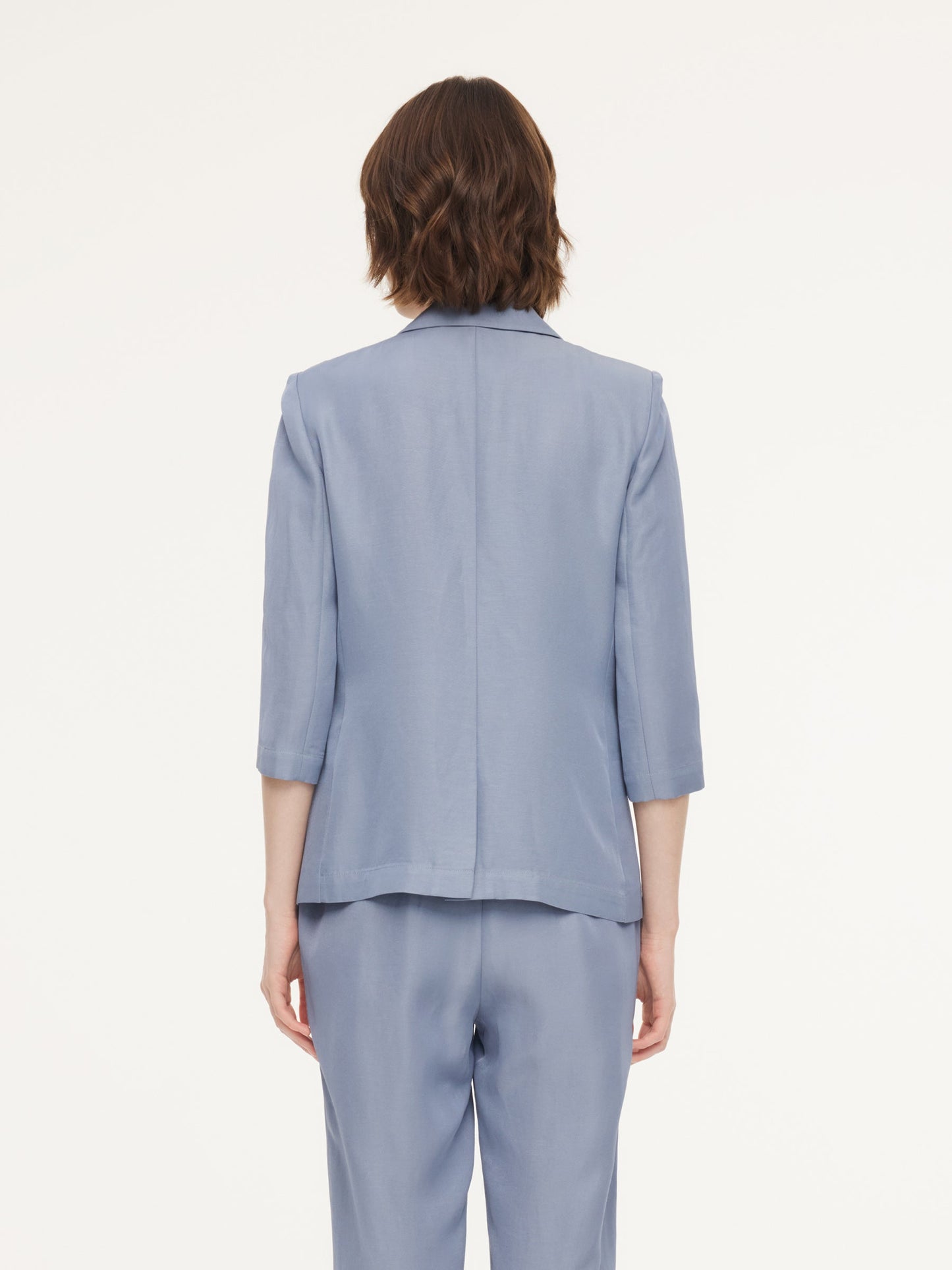 Acetate Tencel Linen Blend Women Blazer