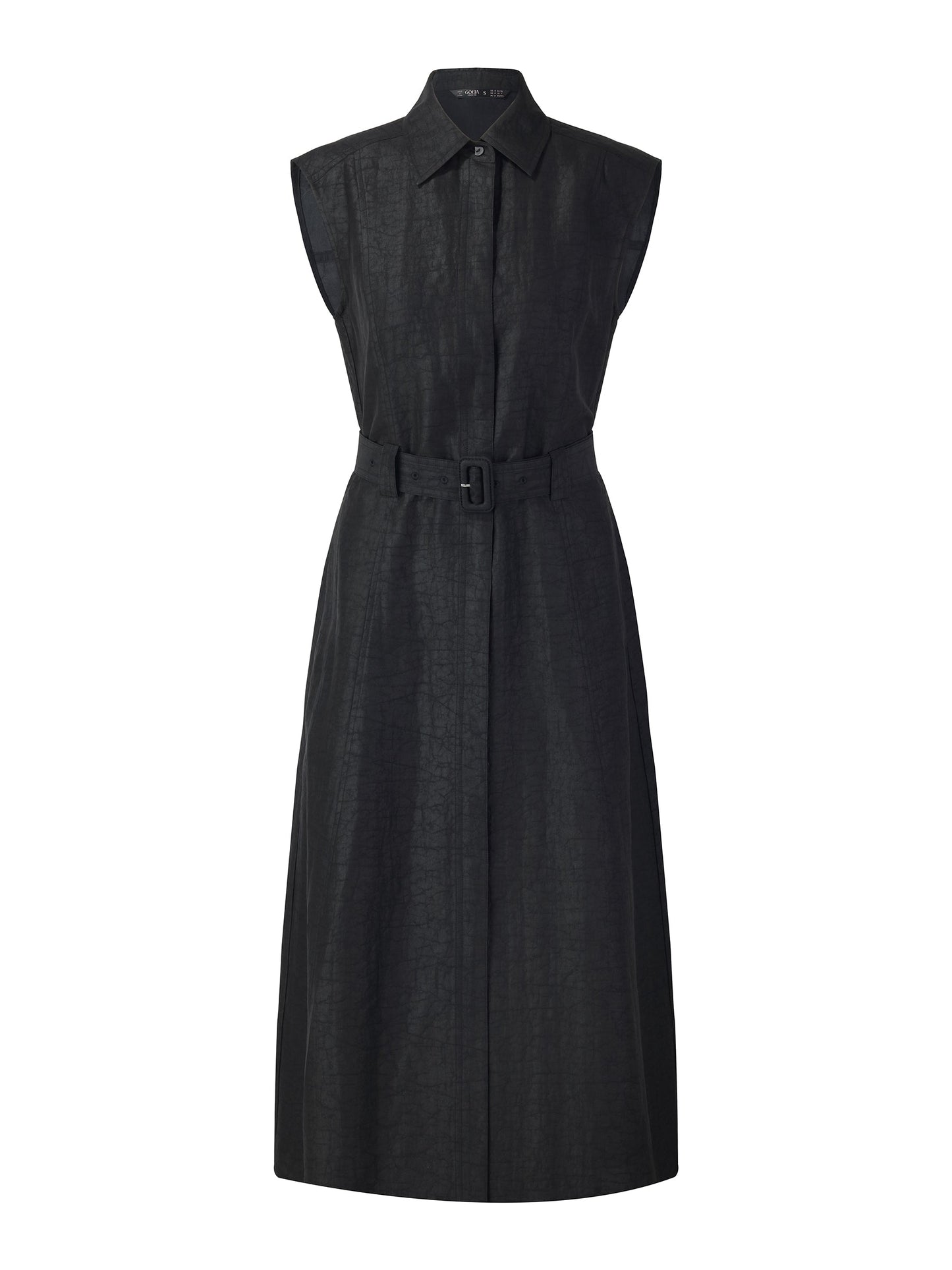 18MM Gambiered Canton Gauze Women Midi Dress With Belt