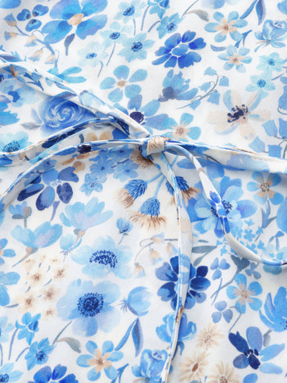 19MM Mulberry Silk Floral Print Women Midi Dress