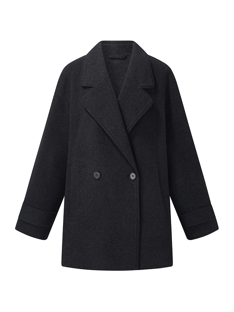 Wool Yak Blend Double-Faced Unisex Coat