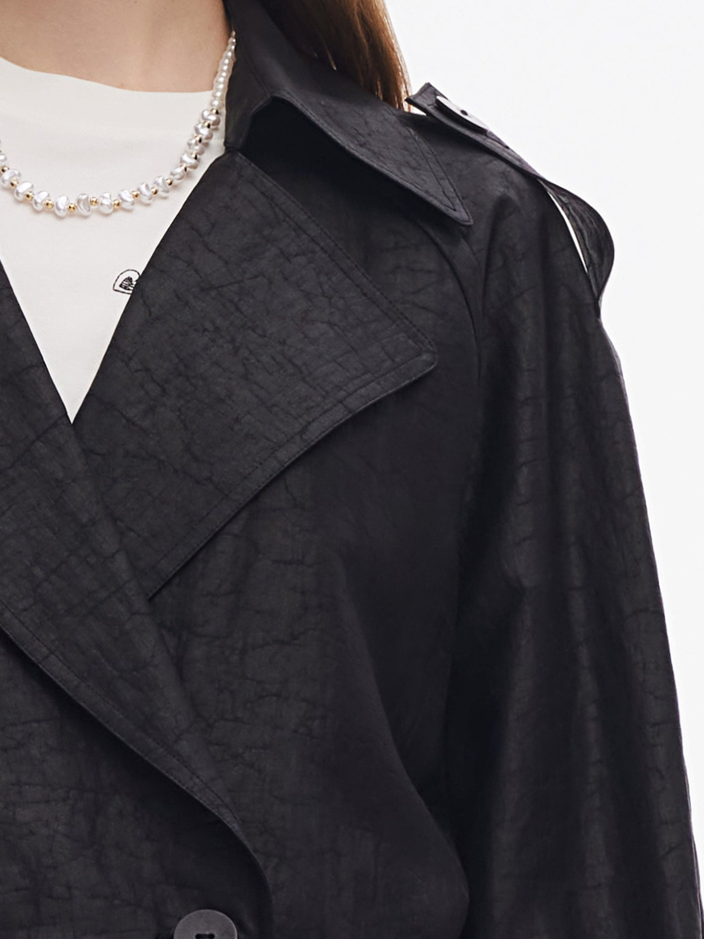 18MM Gambiered Canton Gauze Women Trench Coat