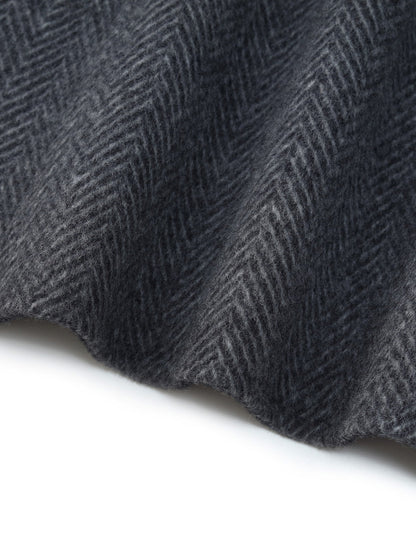 Cashmere Wool Blend Double-Faced Women Self-Tie Belt Overcoat
