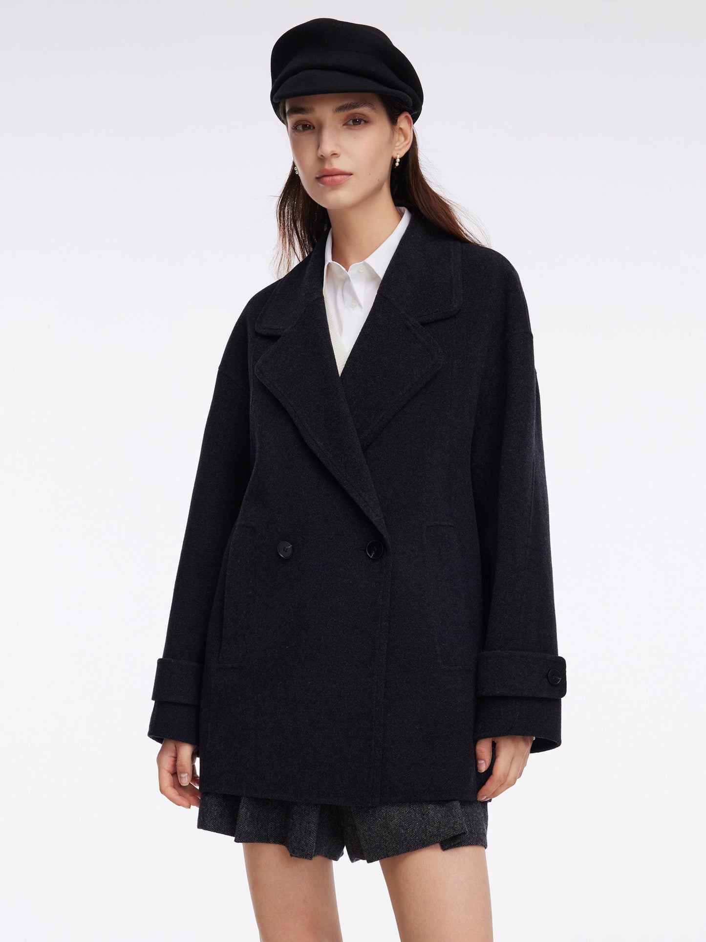 Wool Yak Blend Double-Faced Unisex Coat