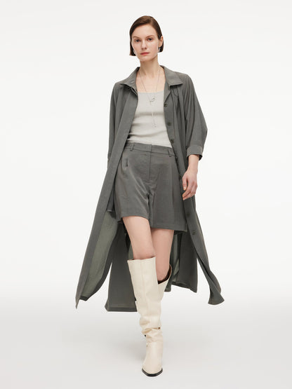 [Preview] Triacetate Blend Women Trench Coat