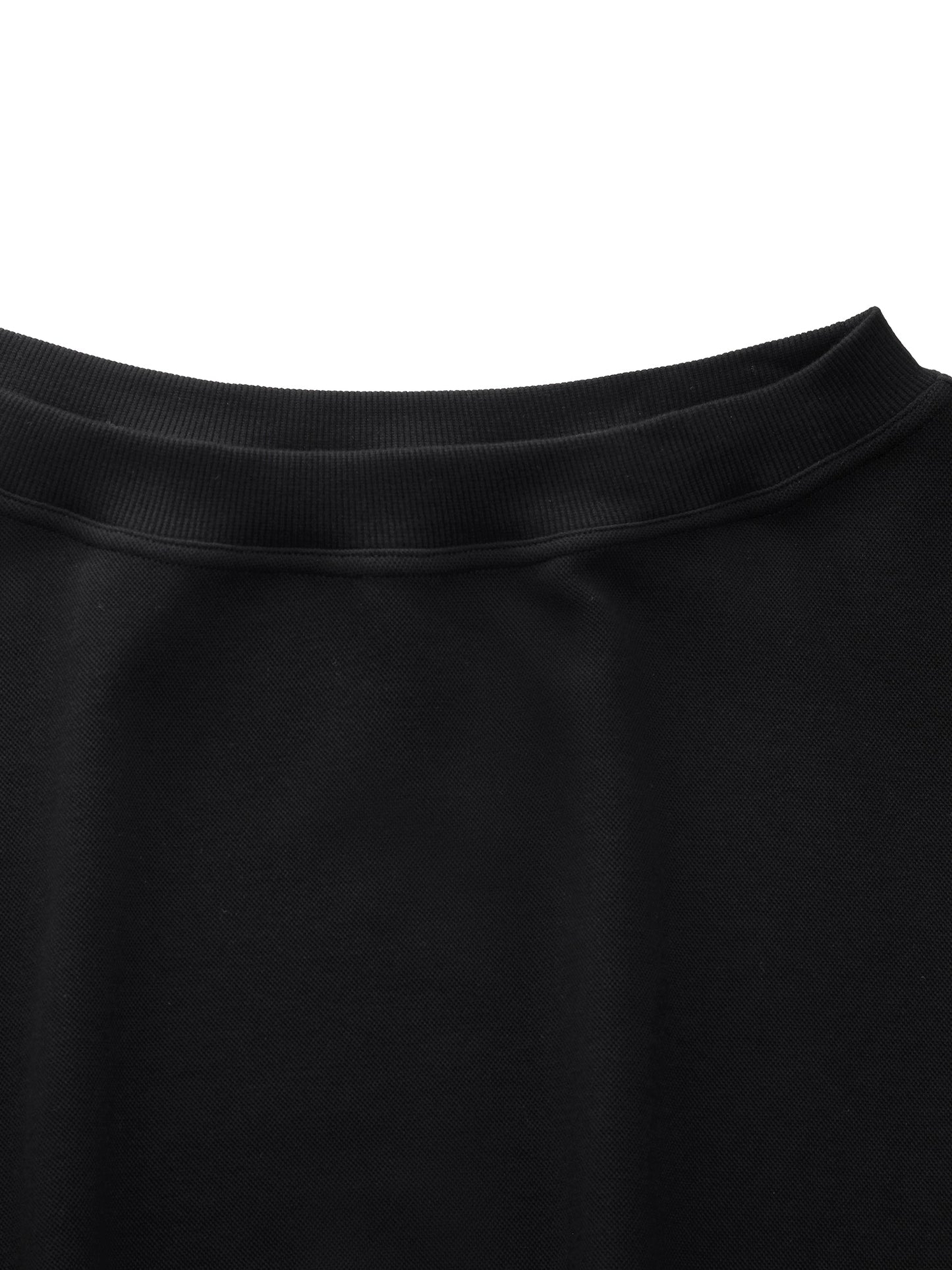 [Preview] Cotton Scuba One-Shoulder Women Sweatshirt With Plaid Ribbon