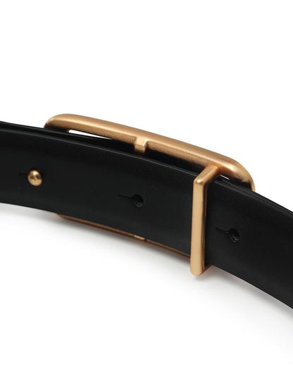 Black And Brown Simple Reversible Leather Belt