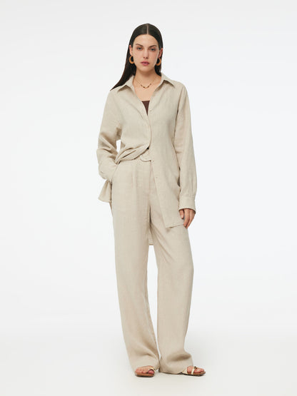 100% Linen Women Oversized Shirt