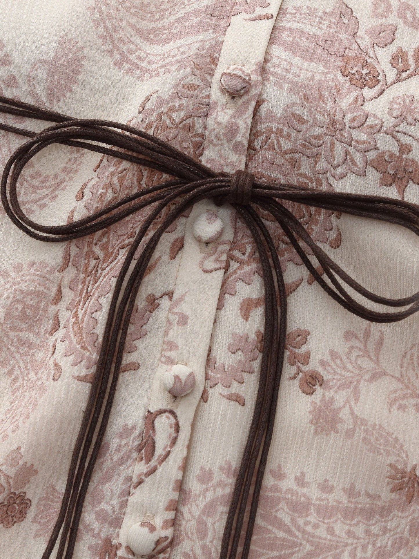 10MM Mulberry Silk Paisley Print Women Maxi Dress With Two Self-Tie Belts
