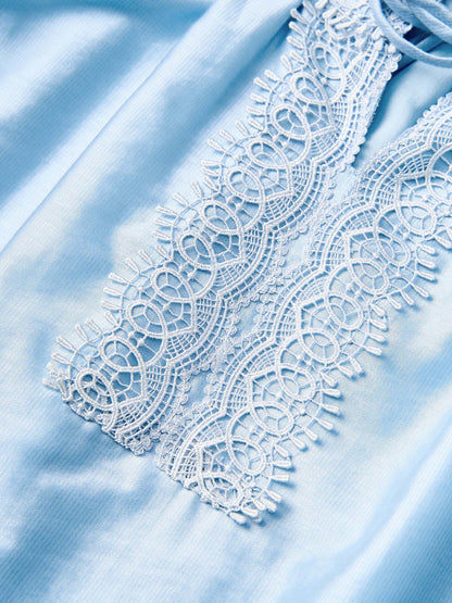 Tencel Blend Embroidered Square Neck Women Blouse