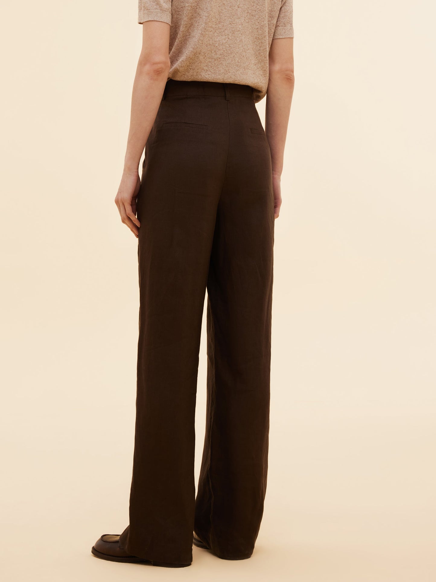 100% Linen Women Straight Leg Pants