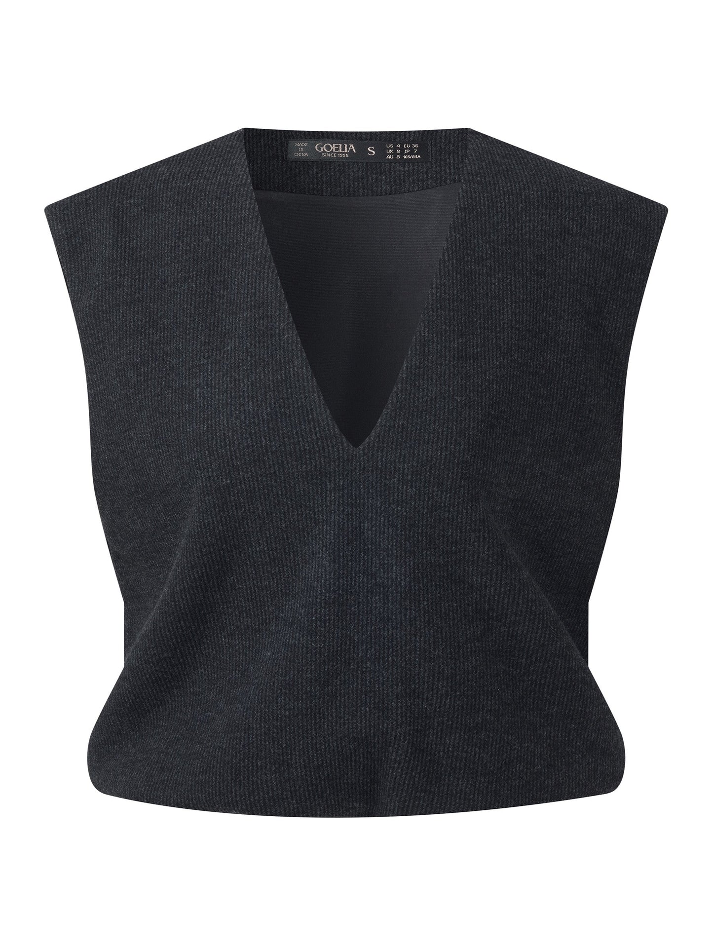 Knit Vest & Mock Neck Top & Skirt Three-Piece Set