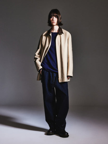 Loose Fit H-Line Zip-Up Unisex Mid-length Jacket